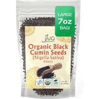 Jiva Organic Nigella Seeds 7 Ounce Bag - Kalonji Seeds, Whole Black Seed, Nigella Sativa, Black Cumin