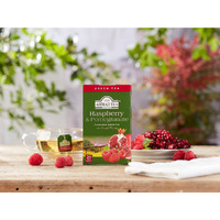 Ahmad Raspberry & Pomegranate Flavoured Green Tea with Fruit Pieces 20 Bags