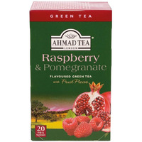 Ahmad Raspberry & Pomegranate Flavoured Green Tea with Fruit Pieces 20 Bags