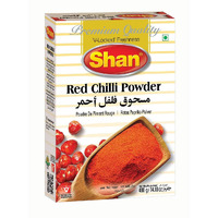 Shan Red Chilli Powder 14.10 oz (400g) - No Preservative and Artificial Food Colour - Authentic and Pure Spices - Halal and Suitable for Vegetarians - Airtight Aluminum Pouch