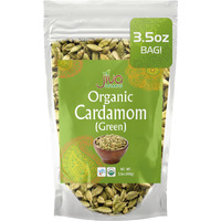 Jiva Organic Green Cardamom Pods Whole - Non-GMO, Premium Quality, Jumbo Size - 3.5 Ounce Bag