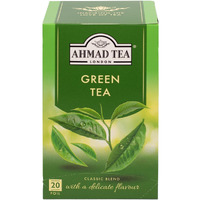 Ahmad Tea Green Tea Pure, 20-Count Boxes (Pack of 6)