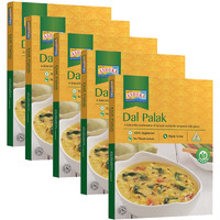 Ashoka Since 1932, All-Natural, Spinach and Lentils, Ready to Eat Meals, On the Go Prepared Meals, Traditionally Cooked Indian Food with No Preservatives, Plant-Based, Vegan Meal Pack of 5