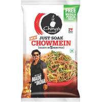 Chings Just Soak Chowmein with Free Masala Pouch | Ready in 5 Minutes | Non-Sticky Chowmein Noodles | 140 gm