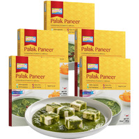 Ashoka Ready to Eat Indian Meals Since 1930, 100% Vegetarian Palak Paneer, All-Natural Traditionally Cooked Indian Food, Plant-Based, Gluten-Free and with No Preservatives, 10 Ounce (Pack of 5)