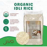 Jiva Organic Idli Rice 10 Pound Bag - Non-GMO, USDA Organic, Vegan, Perfect for Idli & Dosa - Short Grain Parboiled Rice