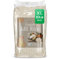 Jiva Organic Idli Rice 10 Pound Bag - Non-GMO, USDA Organic, Vegan, Perfect for Idli & Dosa - Short Grain Parboiled Rice