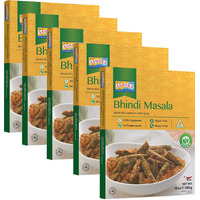 Ashoka Ready to Eat 1932, Vegan Spiced Orka, All-Natural Bhindi Masala, Real Indian Meals, Great for Offices, Healthy Work Lunch, Gluten-Free, and with No Preservatives, Pack of 10