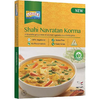 Ashoka Traditional Indian 1932, Vegan Mixed Vegetable Curry, All-Natural Ready to Eat Microwavable Entrees, Shahi Navratan Korma, Camping Friendly Meals, Gluten-Free with No Preservatives, Pack of 1