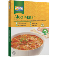 Ashoka Ready to Eat Indian Meals Since 1930, 100% Vegan Aloo Matar, All-Natural Traditionally Cooked Indian Food, Plant-Based, Gluten-Free and with No Preservatives, 10 Ounce