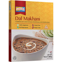 Ashoka Ready to Eat Indian Meals Since 1930, 100% Vegetarian Dal Makhani, All-Natural Traditionally Cooked Indian Food, Plant-Based, Gluten-Free and with No Preservatives, 10 Ounce