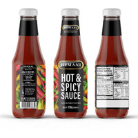 HEMANI Hot & Spicy Sauce 300g - Chutney - Ready To Use - Dipping sauce for Chicken Wings, Pizza, Marinades, Fries, Veggies