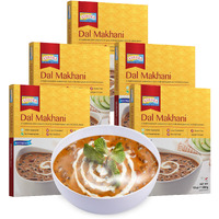 Ashoka Ready to Eat Indian Meals Since 1930, 100% Vegetarian Dal Makhani, All-Natural Traditionally Cooked Indian Food, Plant-Based, Gluten-Free and with No Preservatives, 10 Ounce (Pack of 5)