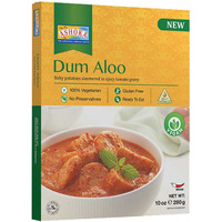 Ashoka Real Indian Meals 1932, Vegan Potato Curry, Ready to Eat Dum Aloo, All-Natural Instant Meals, Great for Offices, Healthy Work Lunch, Gluten-Free, and with No Preservatives, Pack of 1