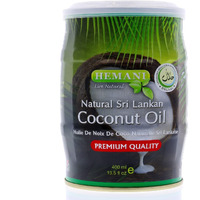 HEMANI 100% Sri Lankan Coconut Oil - 400mL (13.5 OZ) - Pure & Natural - NON-GMO - Vegan - IMMUNE BOOSTING PROPERTIES - Natural Beauty Regimen