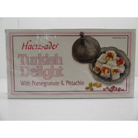 Hacizade Turkish Delight W Pomegranate & Pistachio 16 oz, Narli-Fistikli Lokum