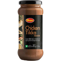 Shan Chicken Tikka Cooking Sauce 12.3oz (350g) - Simmer Sauce for Super Spicy BBQ Marinade - Easy to Cook Delicious Meal at Home - Suitable for Vegetarians