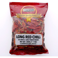 Hemani Whole Dried Long Chili - Indian Spice 100G (3.5 OZ) - All Natural- Gluten Free - NON-GMO - No Color Added