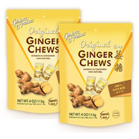 Prince of Peace Original Ginger Chews, 4 oz.  Candied Ginger  Natural Candy Pack  2 Pack