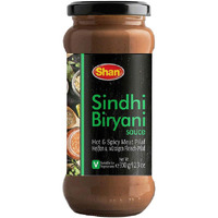 Shan Sindhi Biryani Cooking Sauce 12.3oz (350g) - Simmer Sauce for Hot & Spicy Meat Pilaf - Easy to Cook Delicious Meal at Home - Suitable for Vegetarians