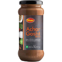 Shan Achar Gosht Cooking Sauce 12.3oz (350g) - Simmer Sauce for Meat in Pickle Condiment - Easy to Cook Delicious Meal at Home - Suitable for Vegetarians