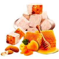 Hacizade Turkish Delight With Apricot, Honey, and Almond, 454g, 1 pound (16 ounce)