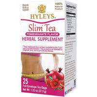 Hyleys Slim Tea Pomegranate Flavor - Weight Loss Herbal Supplement Cleanse and Detox - 25 Tea Bags (1 Pack)