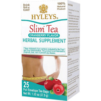 Hyleys Slim Tea Cranberry Flavor - Weight Loss Herbal Supplement Cleanse and Detox - 25 Tea Bags (1 Pack)