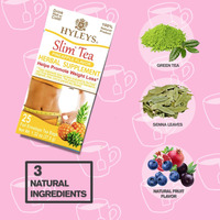 Hyleys Slim Tea Pineapple Flavor - Weight Loss Herbal Supplement Cleanse and Detox - 25 Tea Bags (1 Pack)