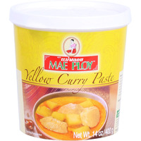 Mae Ploy Thai Yellow Curry Paste for Restaurant-Quality Curries, Aromatic Blend of Herbs, Spices & Shrimp Paste, No MSG, Preservatives or Artificial Coloring (14oz Tub)