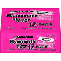 Maruchan Ramen Noodle Soup 12-3 oz. Packs Chicken Beef or Shrimp Flavors (Shrimp Flavor)
