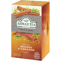 Ahmad Tea Herbal Tea, Rooibos & Cinnamon Teabags, 20 ct (Pack of 1) - Decaffeinated & Sugar-Free