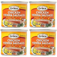 GRACE CHICKEN VIENNA SAUSAGES - HOT & SPICY 4PK