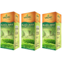 (Pack of 3) Vedic Karela Juice Bitter Gourd (500ml) 16.9 Fl oz