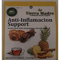 TEA, TIERRA MADRE ANTI-INFLAMACION SUPPORT (ARTRITIS, GOTA, DOLOR DE GARGANTA Y SINUSITIS AGUDA) 3 PACK (5 BAGS PER PACK- 15 BAGS TOTAL)