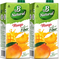 B Natural Mango Juice 1L, (Pack of 2)