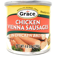 Grace Chicken Vienna Sausages in Chicken Broth (8 Pack, Total of 36.8oz)
