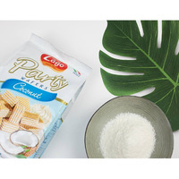 Gastone Lago Party Wafers Cookies With Coconut Cream Filling 8.82 oz, 250g (Pack of 3) (Coconut, 3-Pack)