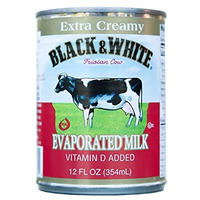 Black & White Extra Creamy Evaporated Milk 12 fl. oz, 4 Pack
