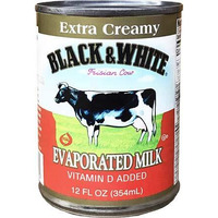 Black & White Extra Creamy Evaporated Milk 12 fl. oz, 4 Pack