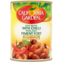California Garden Premium Kosher Fava Beans with Chili 4 Cans 16oz/450g each