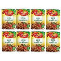 California Garden Premium Kosher Fava Beans with Chili 8 Cans 16oz/450g each