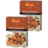 Shan - Tikka Seekh Kabab Seasoning Mix (50g) - Spice Packets for Pakistani Style BBQ (Pack of 2)