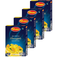 Shan Jelly Crystals Pineapple 2.82 oz (80g) - Cristaux De Gelee a l'ananas - Quick and Easy Jello - Suitable for Vegetarians - Airtight Bag in a Box (Pack of 4)