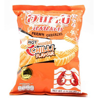 Shrimp Rice Prawn Cracker Hot Chilli Flavor 60g (2 Pack)