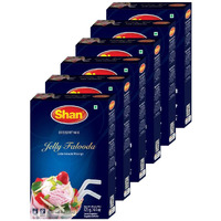 Shan Jelly Falooda Dessert Mix 4.4 oz (125g) - Powder for Ice Cream, Dry Fruit, Jelly and Noodles Milk Shake - Suitable for Vegetarians - Airtight Bag in a Box (Pack of 6)