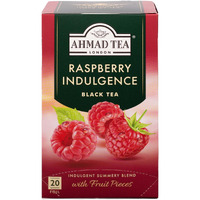 Ahmad Tea Black Tea, Raspberry Indulgence, 20 ct (Pack of 6) - Caffeinated & Sugar-Free