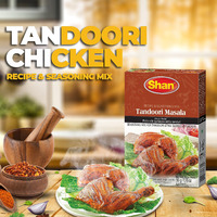 Shan - Tandoori Masala Seasoning Mix (50g) - Spice Packets for Tandoori Style Chicken (Pack of 3)
