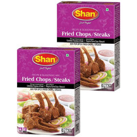 Shan - Fried Chops/Steak Seasoning Mix (50g) - Spice Packets for Spicy Fried Meat (Pack of 2)