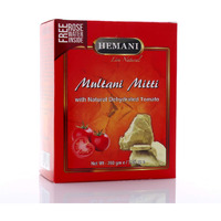 Hemani Multani Mitti with Dehydrated Tomato 200g (7.1 OZ) - Fuller's Earth - Nature's Skin Cleanser - with FREE Rose Water in Box